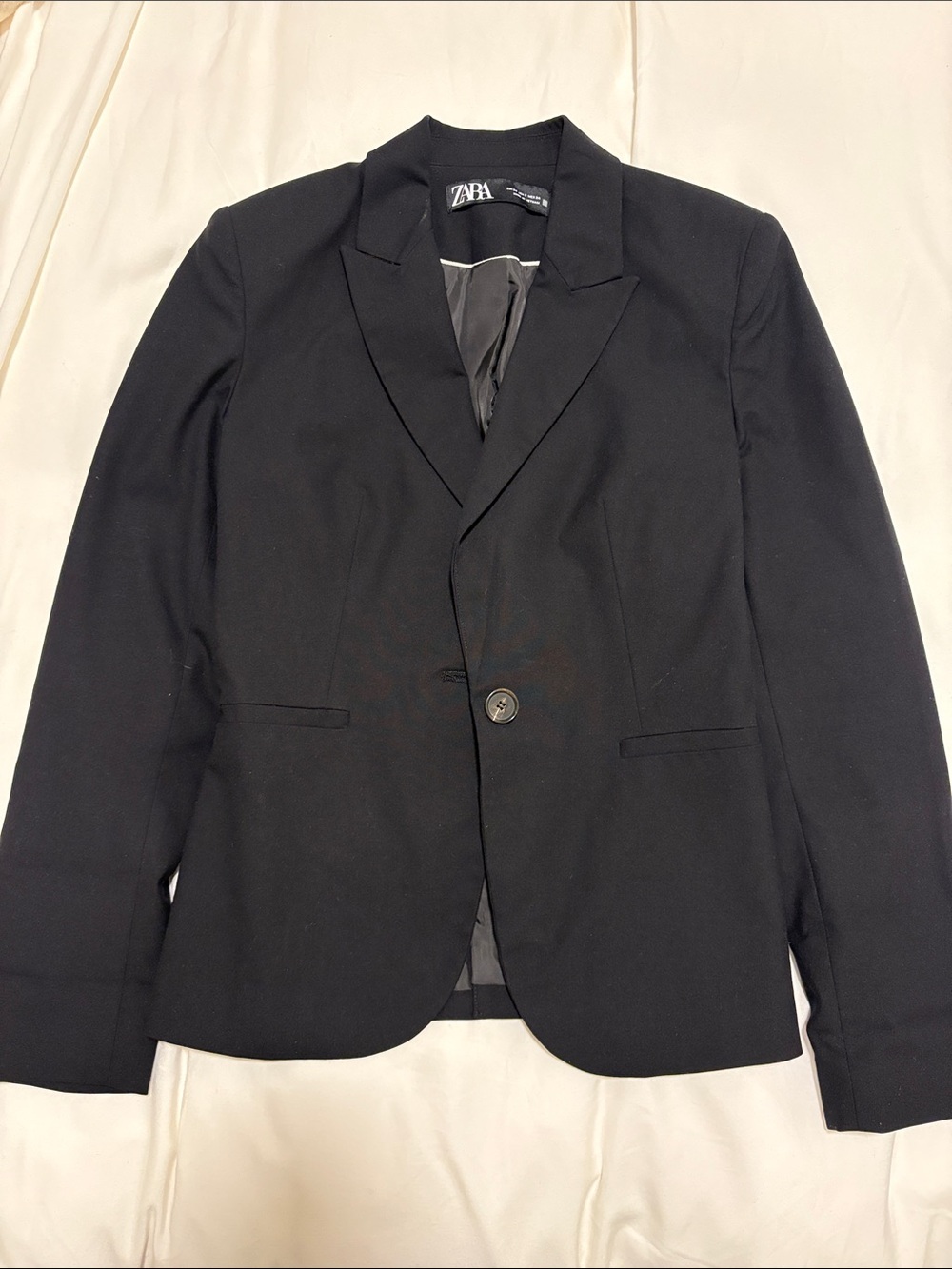 ZARA Black Single-Button Tailored Blazer